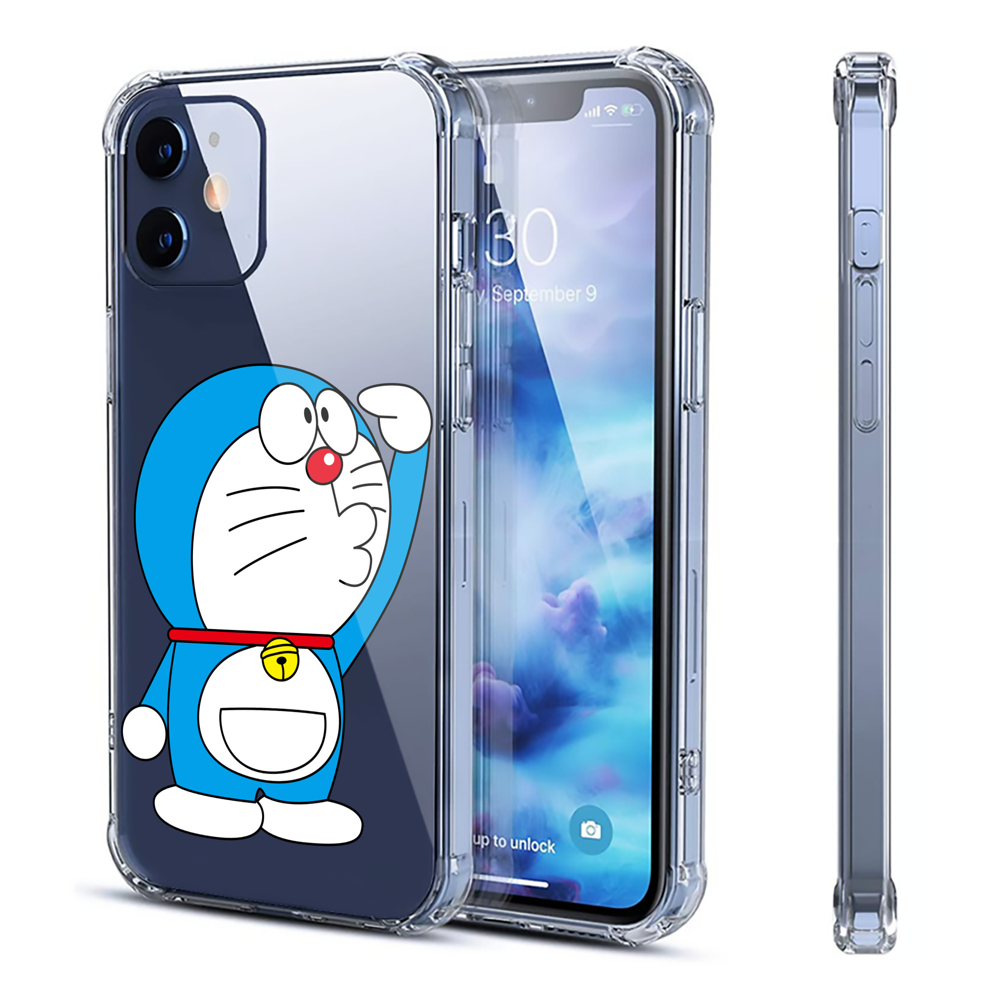 （画像用） ドラえもん Doraemon 【iPhone 12シリーズ対応】透明スマホケース（クリアソフトケース）